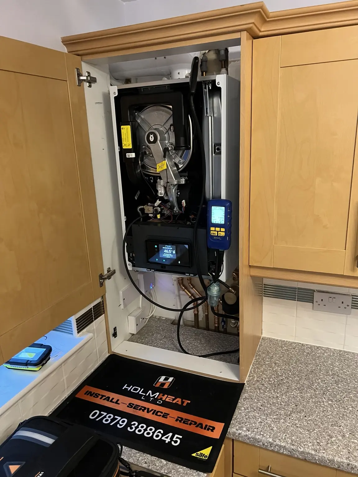 Boiler opened for an annual service