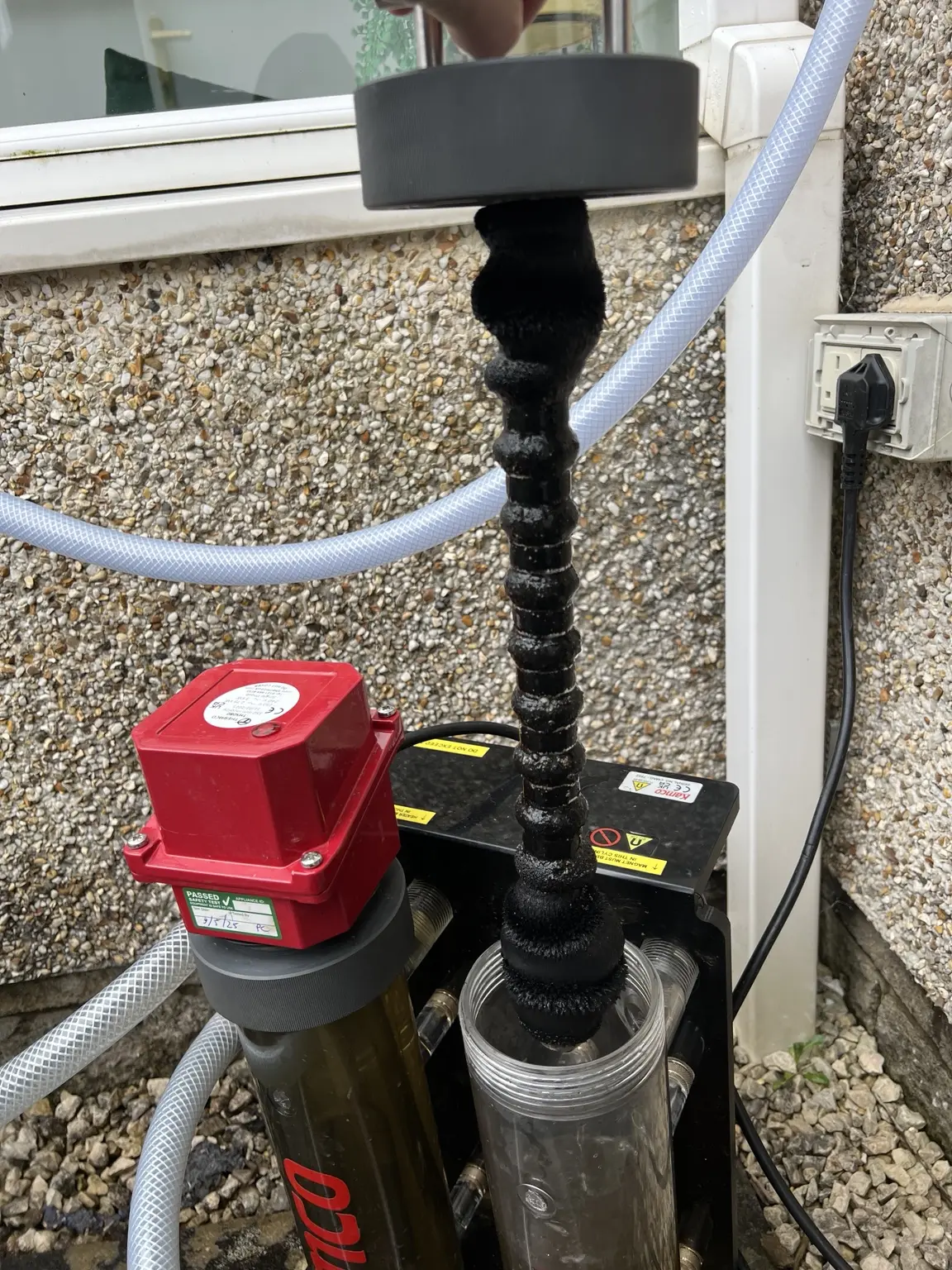 Heavy magnetite removed during a power flush